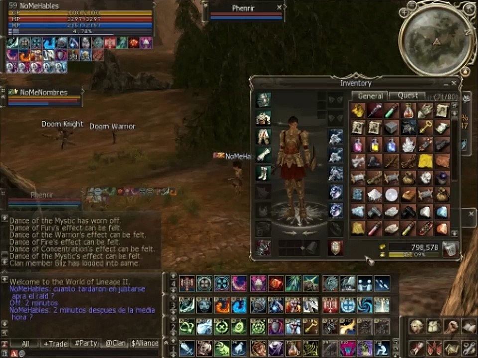 Lineage II prophet lvl 59 leveling plus phenrir plus dancer Elwyn server of GxZone
