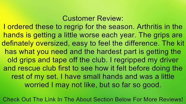 Tacki-Mac Arthritic Serrated Oversize (+3/32) Golf Grip Kit (13 Grips, Tape, Clamp) Review