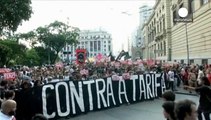 Brasil: 51 detidos em novo protesto contra preço dos transportes
