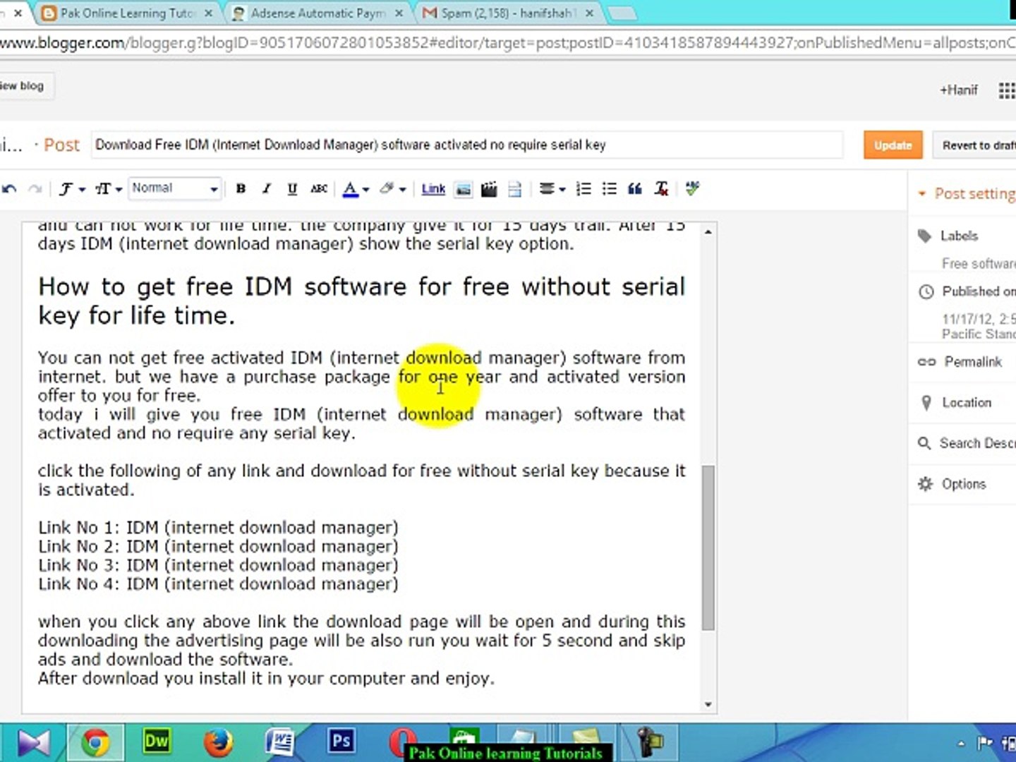 ⁣Download free IDM Software activated