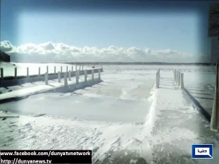 Dunya news- Niagara Falls freeze over on US side