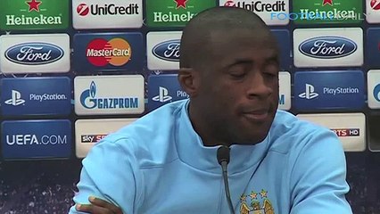 Yaya Toure and Mancini pre Dortmund