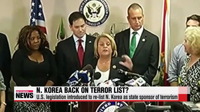 U.S. legislation introduced to re-list N. Korea as state sponsor of terrorism