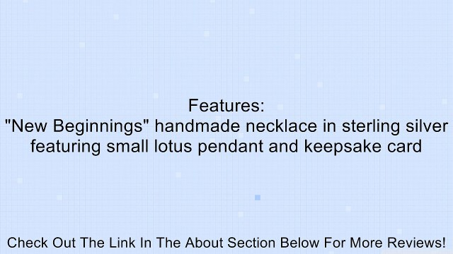 Dogeared Reminder New Beginnings Sterling Silver Rising Lotus Pendant Necklace, 18.4 Review
