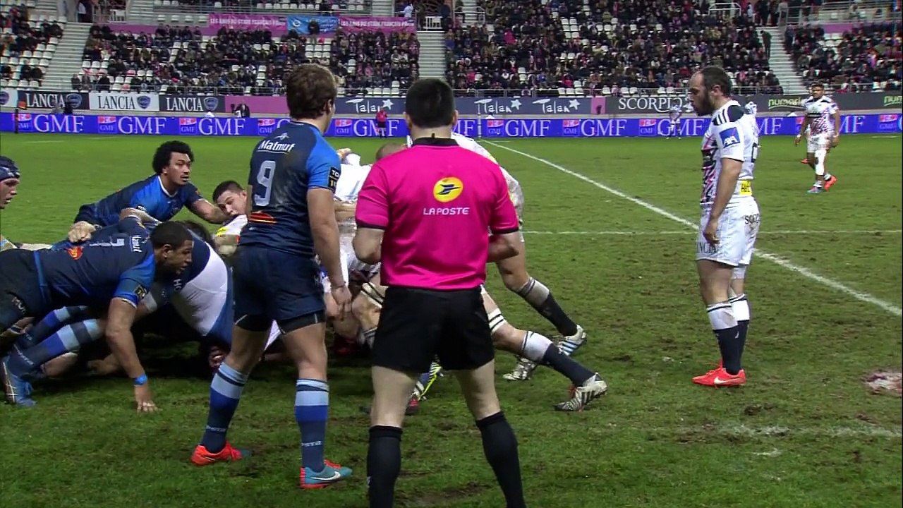 TOP14 - Stade Français-Castres: Essai Rémy Grosso (CAS) - J16 - Saison 2014/2015