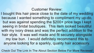 USABride Side Bridal Comb, Wedding Hairpiece with Flowers, Pearls, & Rhinestones 2050 Review