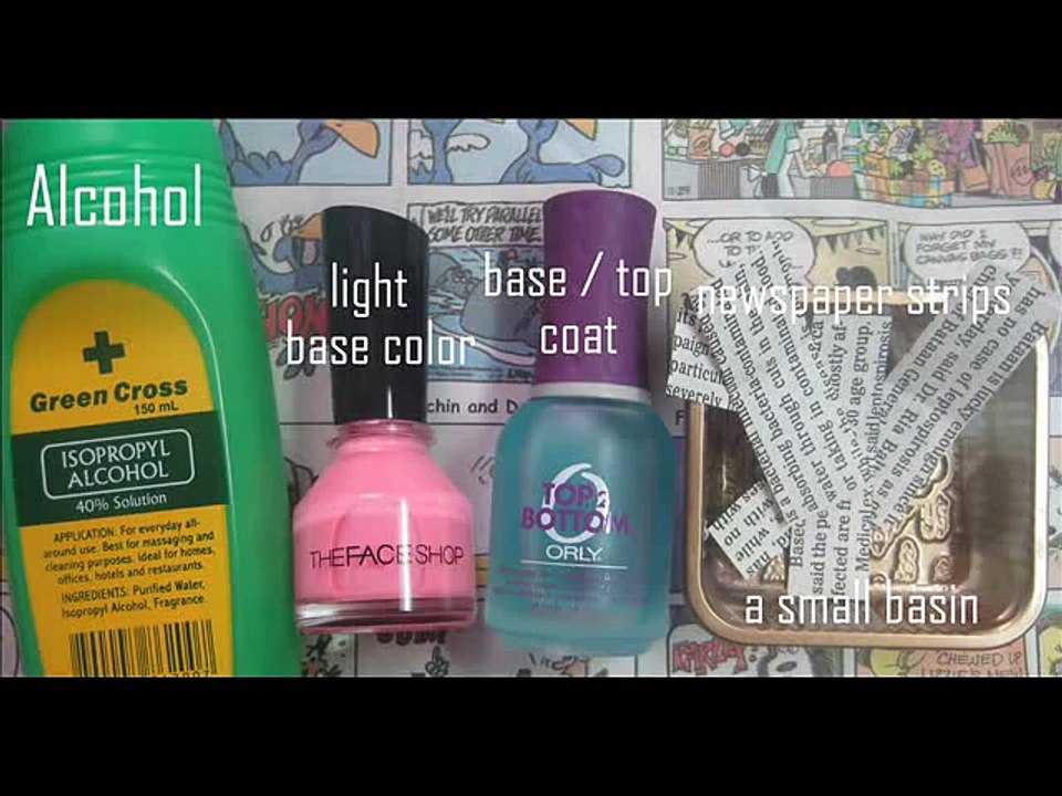 Newspaper Nail Art Tutorial