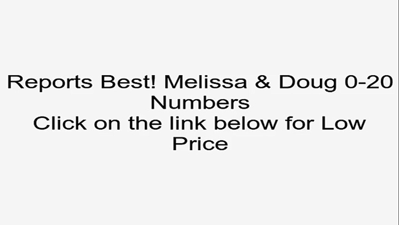 Melissa & Doug 0-20 Numbers Review