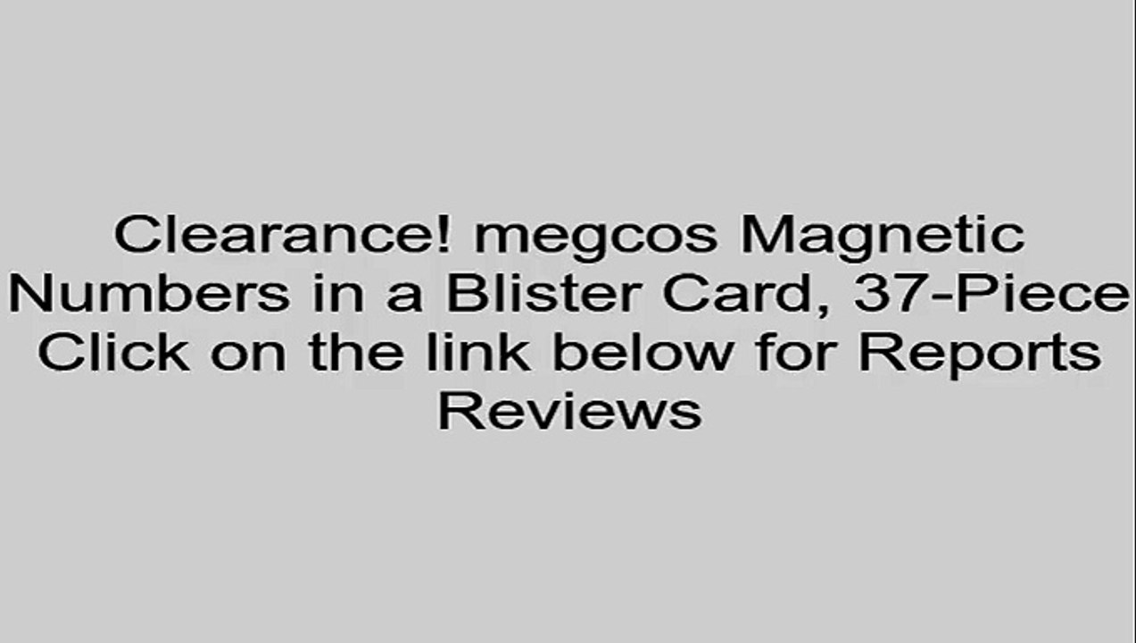 megcos Magnetic Numbers in a Blister Card, 37-Piece Review