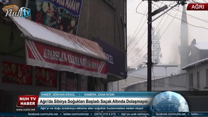 Ağrı'da Sibirya Soğukları Başladı Saçak Altında Dolaşmayın