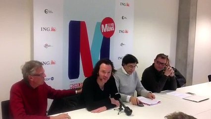 Arne Quinze s'excuse auprès des Montois pendant le démontage du Passenger. Vidéo A. Ghislain