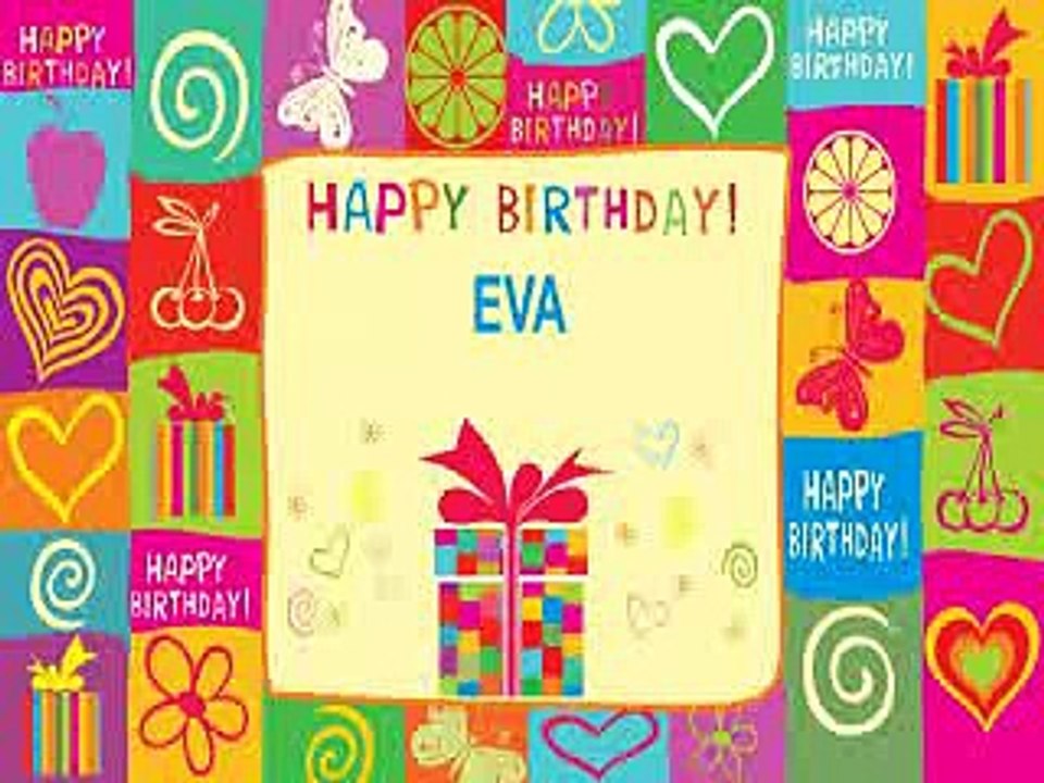Eva english pronunciation Card Tarjeta59 - Happy Birthday