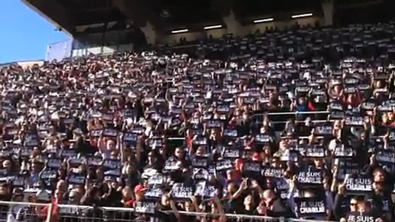 Hommage à Charlie au stade Mayol