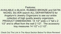 Wall Necklace Holder Jewelry Organizer Closet Storage Display Hooks - Schelon Necklace Rack (Bronze) Review