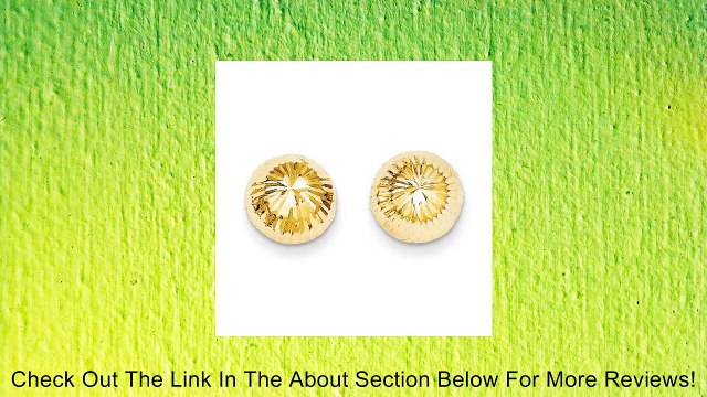 IceCarats Designer Jewelry 14K Madi K Polished Diamond-Cut 10Mm Button Post Earrings Review