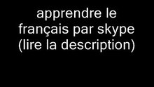 apprendre le français par skype