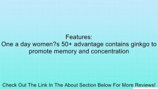 One A Day Women's 50+ Advantage Multivitamins Review