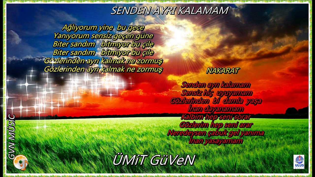 10.ÜMiT GüVeN  SeNDeN AYRI  KaLaMaM 2015
