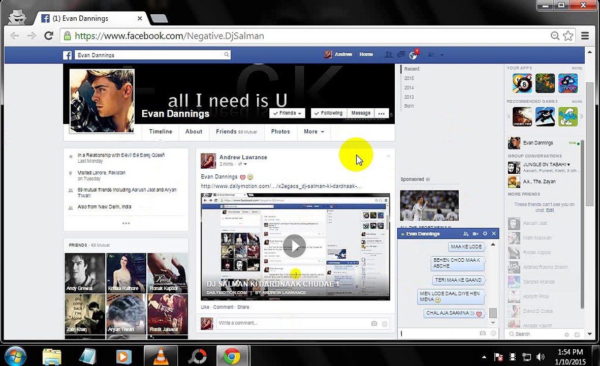 DJ SALMAN APNE BAAP KI SPEED C0VER NA KAR SAKA FULL SCREEN MEN LOADER KE RANDI RONE RO DIYA XD