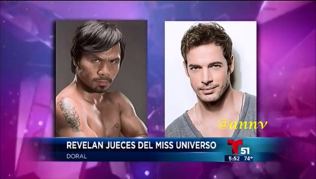 Pacquiao y William Levy (@willylevy29)  entre jueces de Miss Universo