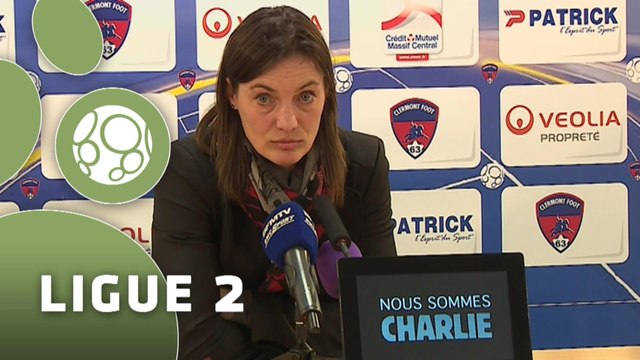 Conférence de presse Clermont Foot - Stade Lavallois (0-0) : Corinne DIACRE (CF63) - Denis ZANKO (LAVAL) - 2014/2015