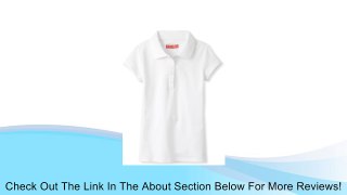 Southpole Big Girls'  Basic Uniform Pique Polo Shirt, White, Small Review