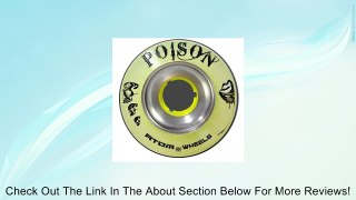 Poison Slim Alloy 84A Roller Derby Skate Wheels (4 Pack) Ghost / Alloy / Green by Atom Wheels Review
