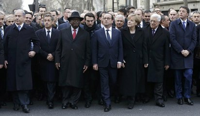 Nicolas Sarkozy pendant la marche républicaine (Petit Journal)