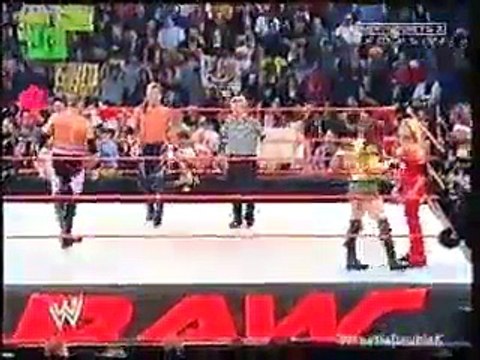 Chris Jericho vs christian trish stratus vs amy dumas