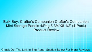 Bulk Buy: Crafter's Companion Crafter's Companion Mini Storage Panels 4/Pkg 5 3/4'X8 1/2' (4-Pack) Review