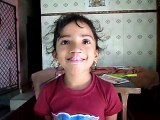 Cute baby girl talking