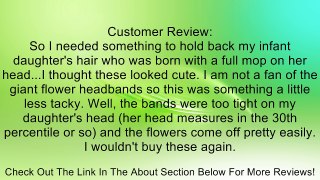 5 pack rose flower headbands for girls, babies, toddler & child Review
