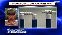 Cricket team makes history, gets out for a total of 3 runs.