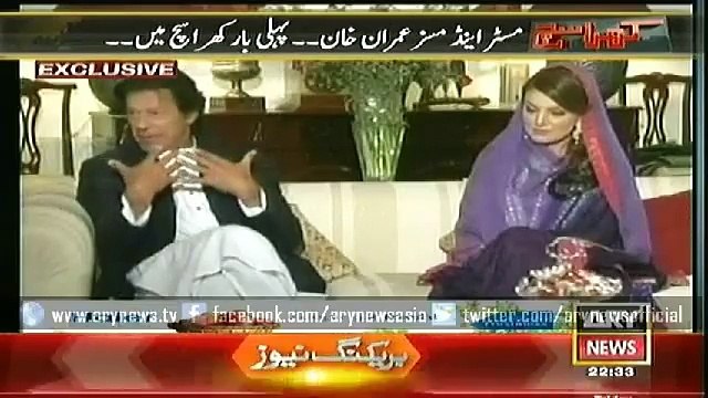 Khara Sach with Imran Khan and Reham Khan After Marriage - 9 January 2015 -