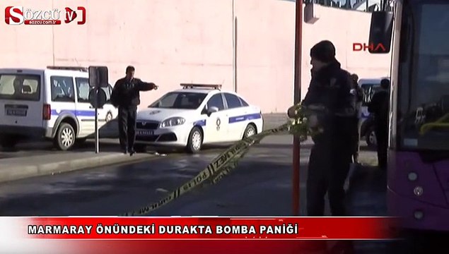 Marmaray önündeki durakta bomba paniği