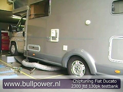 Chiptuning Fiat Ducato Camper 2300 jtd 130pk Testbank Bullpower