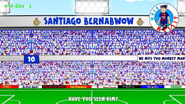 Real Madrid v Barcelona 3-1 El Clasico 25.10.2014 (Goals,highlights,Pepe, Benzema, Ronaldo, Cartoon)