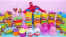 Peppa pig Frozen Spiderman Barbie Show Kinder surprise eggs Play doh Toys unboxing