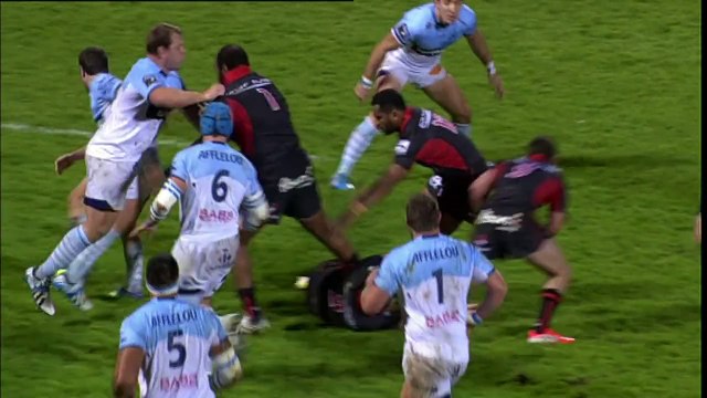 TOP14 - Bayonne-Lyon: Essai Stephen Brett (LYO) - J16 - Saison 2014/2015