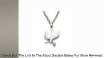 Sterling Silver Dove Necklace in a Olive Branch and CZ Stone Design Children's Religious Jewelry Confirmation Gifts Gift Boxed.w/Chain 16