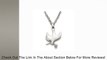 Sterling Silver Dove Necklace in a Olive Branch and CZ Stone Design Children's Religious Jewelry Confirmation Gifts Gift Boxed.w/Chain 16