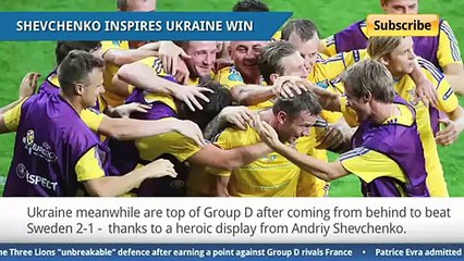 June 12 - France 1-1 England - Hodgson 'proud' of Three Lions