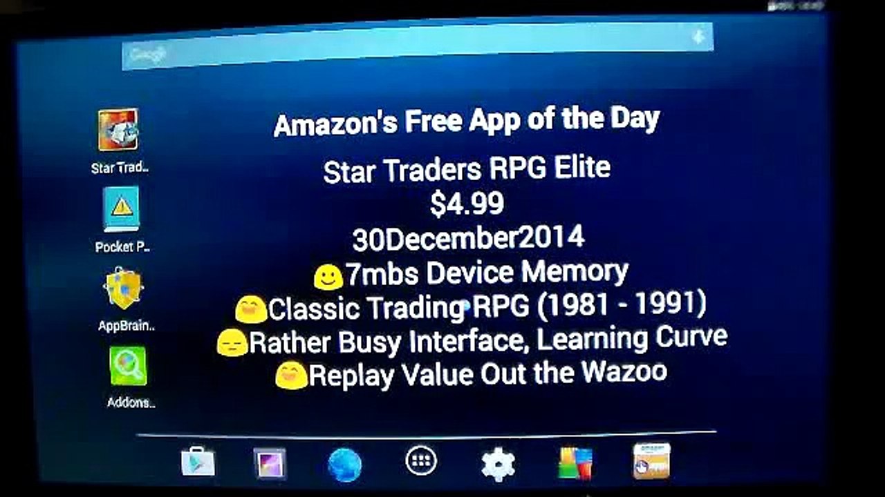 Star Traders RPG Elite (Amazons Free Game of the Day, 30December2014)