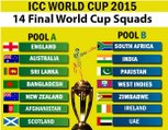 ICC World Cup 2015 Fourteen Final World Cup Squads