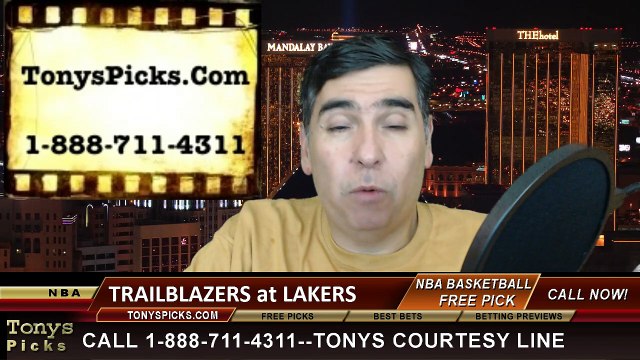 LA Lakers vs. Portland Trailblazers Free Pick Prediction NBA Pro Basketball Odds Preview 1-11-2015