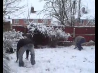 vijay playing in snow with varsat