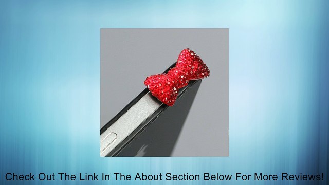 BONAMART ® Red / Earphone jack accessory / Bow Dust Plug / Ear Cap / Ear Jack For iPhone / iPad / iPod Touch / 3.5mm (7232-4) Review