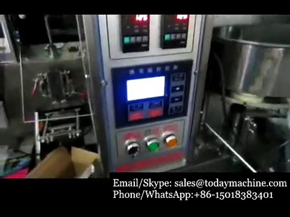 Seasoning powder bag packing machine,Bean or Children Food Triangle Bag Packaging Machine~1