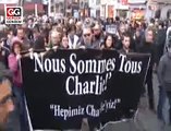 Taksim'de Charlie Hebdo eyleminde provokasyon