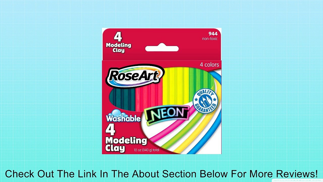 RoseArt 4-Color Neon Washable Modeling Clay Pack, Packaging May Vary (944AA-24) Review